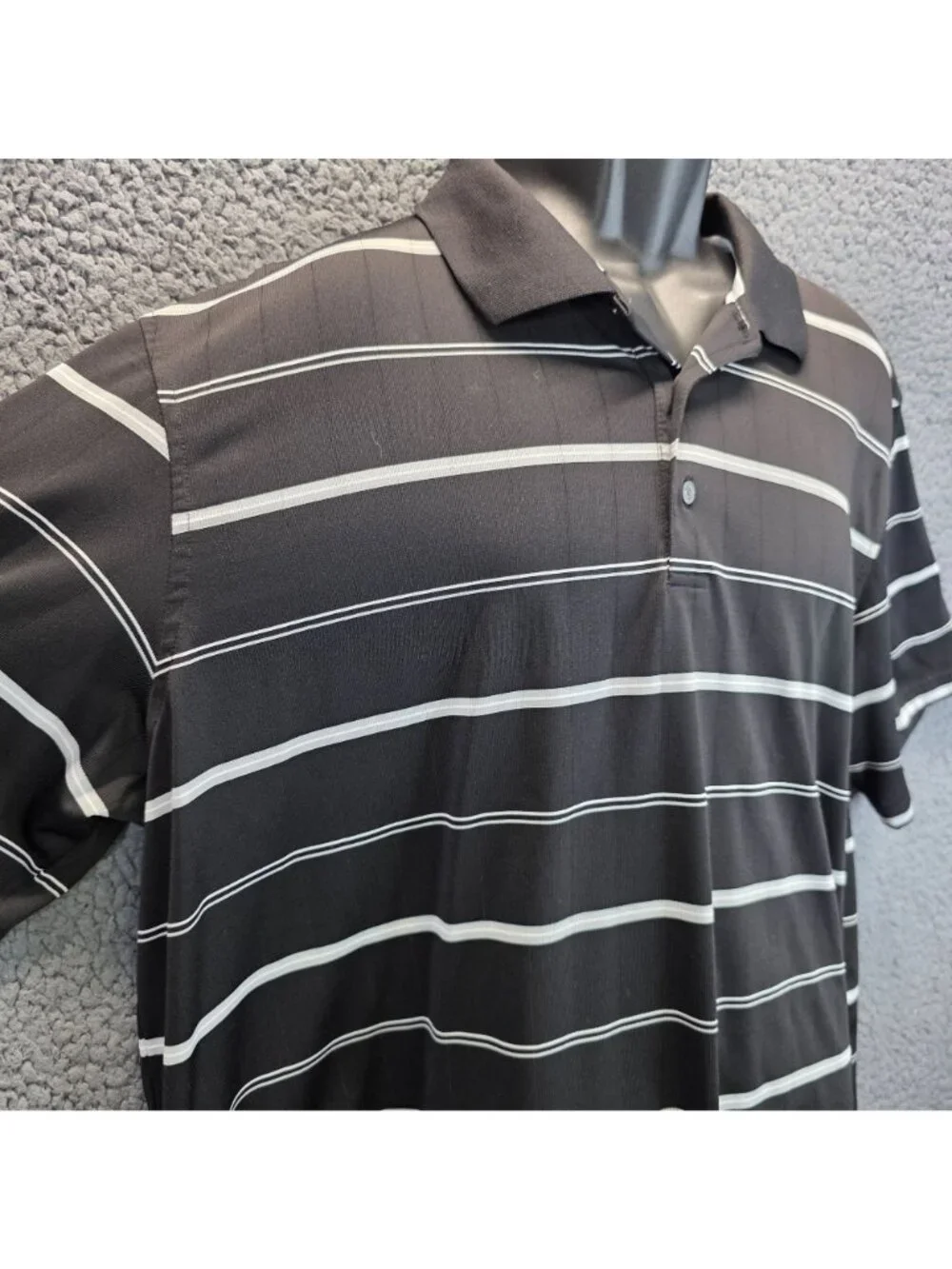 George Golf Striped Polo Shirt XXL Preppy Club Resort Nautical Anti Microbial